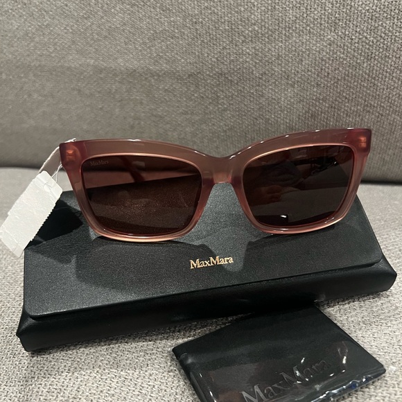 NEW MaxMara Women's Brown 55mm Sunglasses - Picture 8 of 12